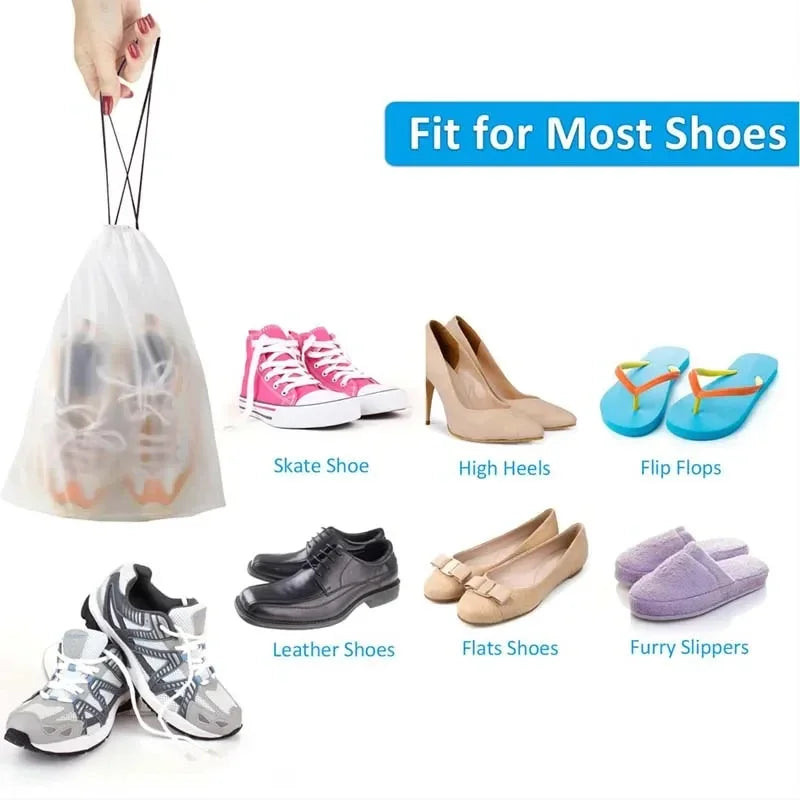5/10PCS Shoe Storage Drawstring Bags Waterproof Travel Cosmetic Bag Sundries Towel Storage Bags Portable Transparent Plastic Bag