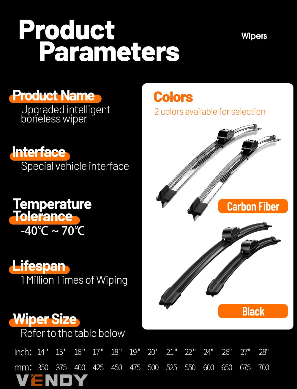 Front Windshield Wiper Blades for Ford F-150 2009–2020 (2-Pack)