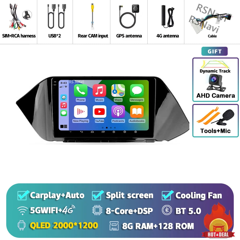 Android 16 Car Radio Multimedia Player For Hyundai Sonata DN8 2019 2020 Carplay Auto WIFI+4G BT Autoradio Stereo DSP Snapdragon