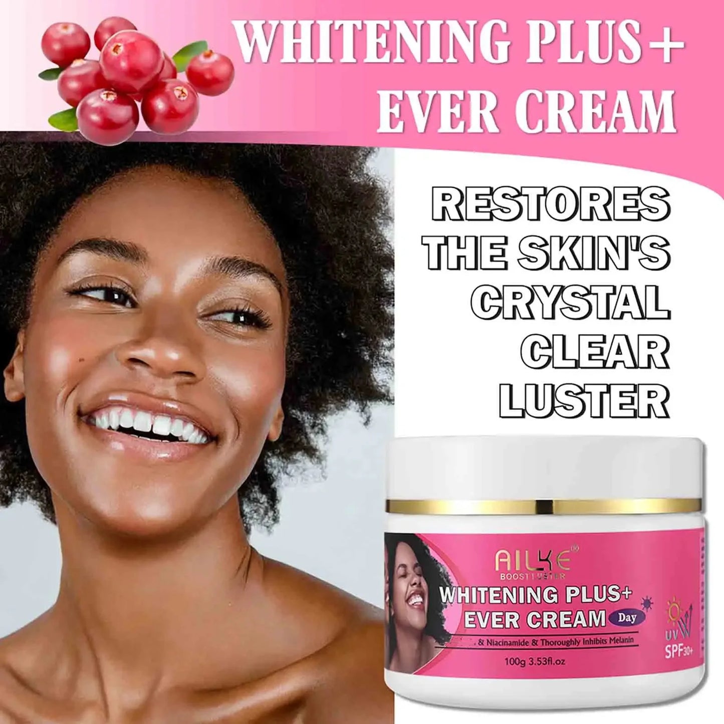 AILKE Women Whitening Face Cream, Brighten Skin, Moisturizing, Resists Melanin And Uv Rays, With Organic Niacinamide, 100ml