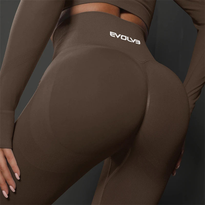 EVOLVE Women Scrunch Seamless Leggings Seamless Peach Hip Training Yoga Pants Women's Sports Running Buttocks Body Fitness Pants