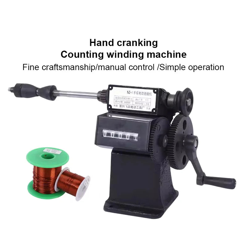 NZ-1 Hand Cranked Coil Winding Machine – Mechanical Counter Small Winding Tool