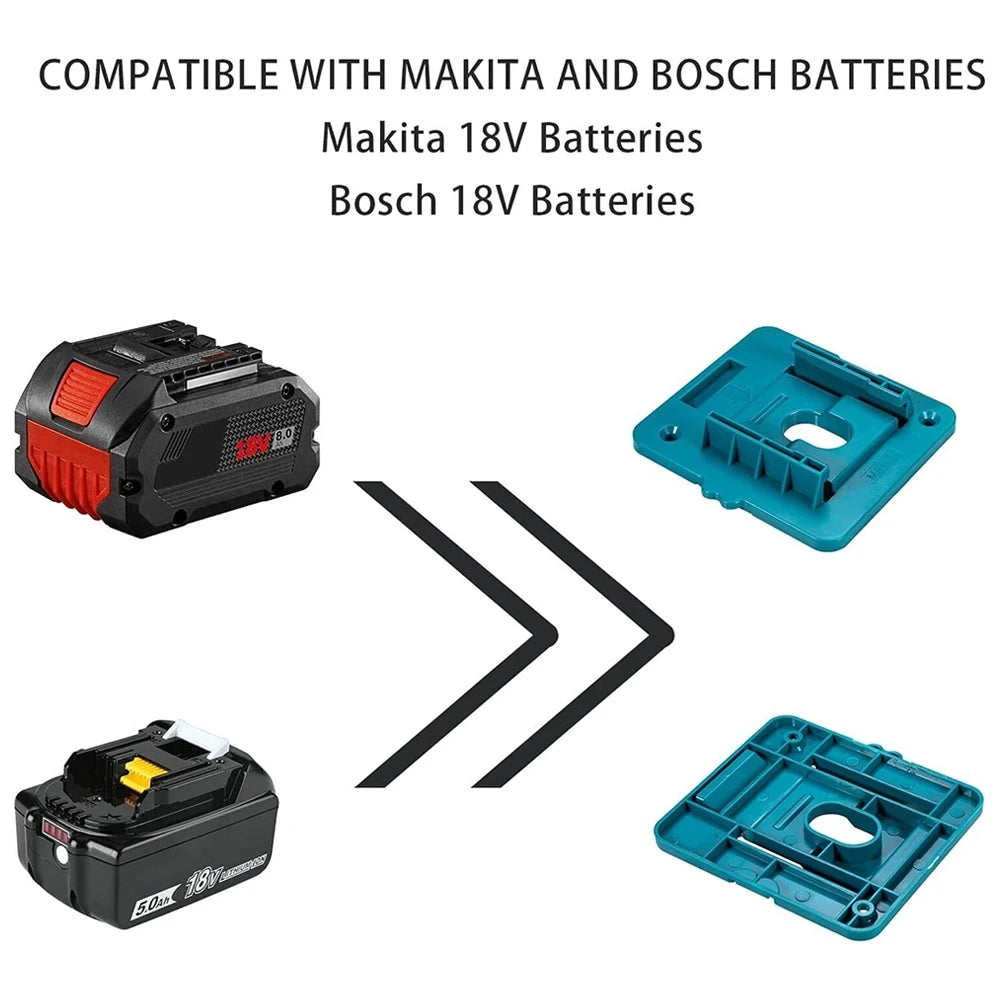 5PCS Battery Holder for Makita 18V Li-ion Battery Tools Machine Holder Storage Rack Wall Mount for BL1860 BL1850(No Battery)