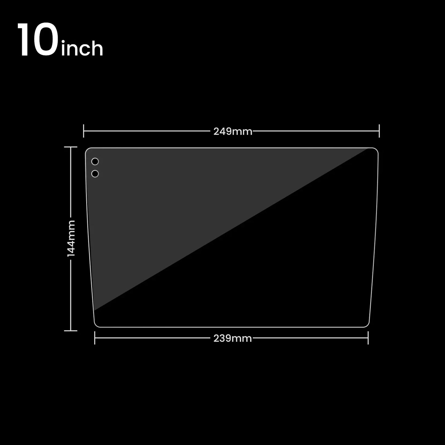 Tempered-Glass Screen Protector for 9" & 10" Car Stereo Touchscreens — HD, Anti-Scratch