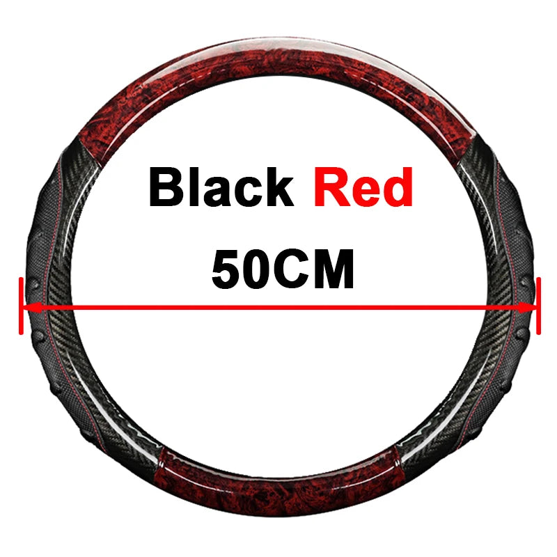 Car Truck PU Leather Embossed Steering Wheel Cover Steering-Wheel For Auto Diameters 36 38 40 42 45 47 50CM 7 Sizes to Choose