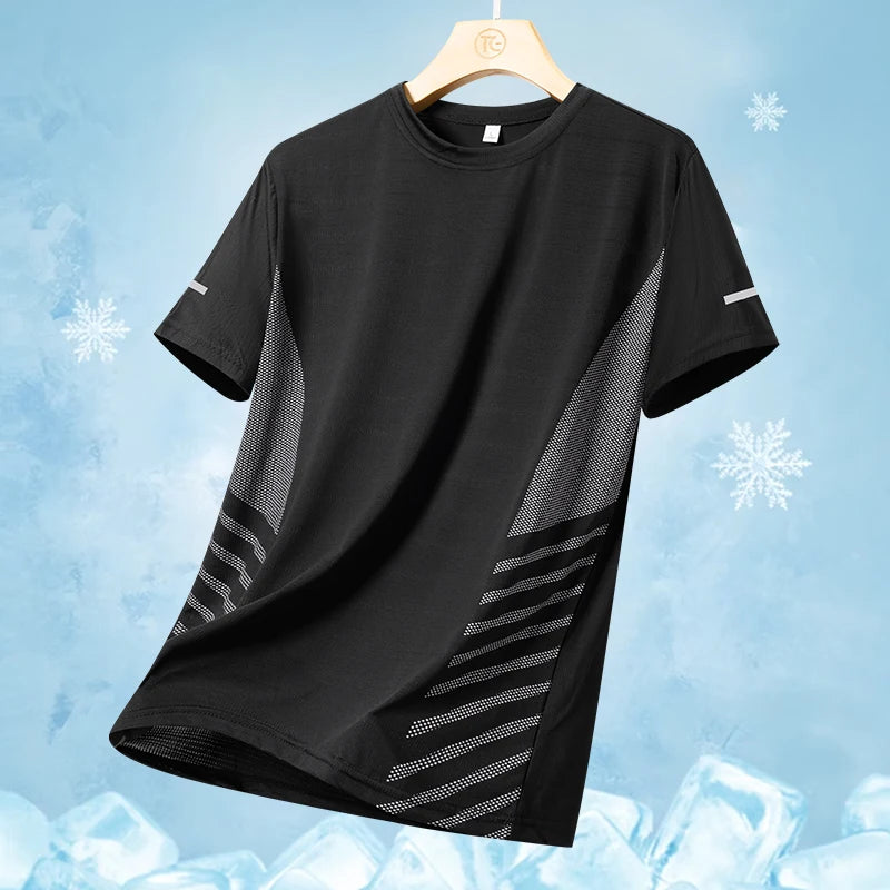 Men's Quick-Dry Reflective Running T-Shirt (S–5XL)