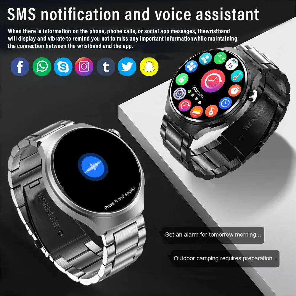 G.L Wear 2026 New Men's Smart Watch HD Display Health Tracking Bluetooth Calling Voice Assistant Sports Smartwatch