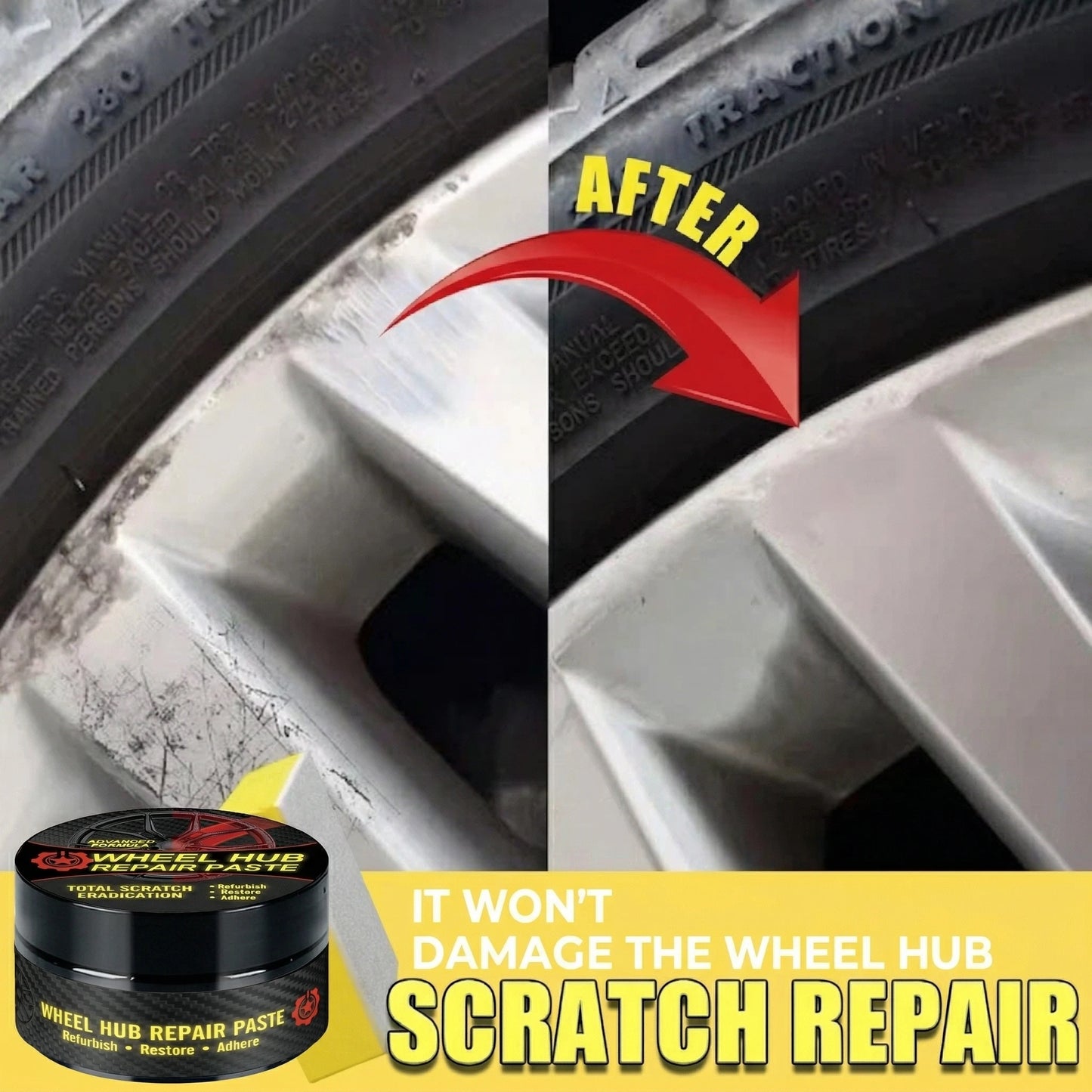 Car Wheel Rim Scratch Repair Paste — Alloy Refurbishment Kit