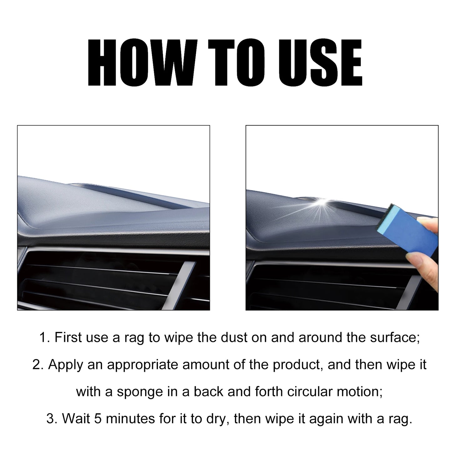 Homonth Nano Plastic Restorer Car Interior Seat Instrument Panel Instant Decontamination Polish Maintenance Cleaning Agent
