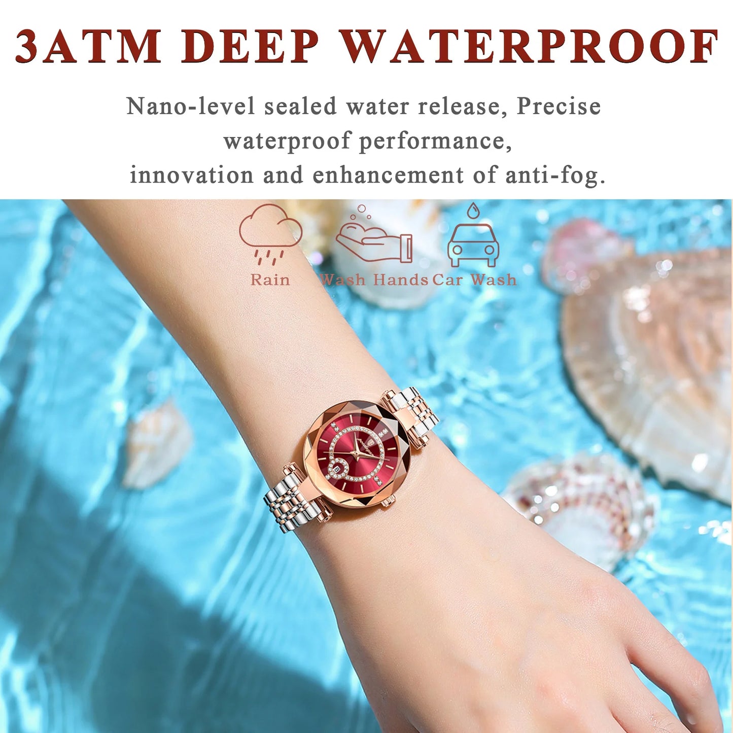 POEDAGAR High Quality Exquisite Wristwatch For Woman Waterproof Stainless Steel Date Quartz Ladies Watch Elegant Women's Watches