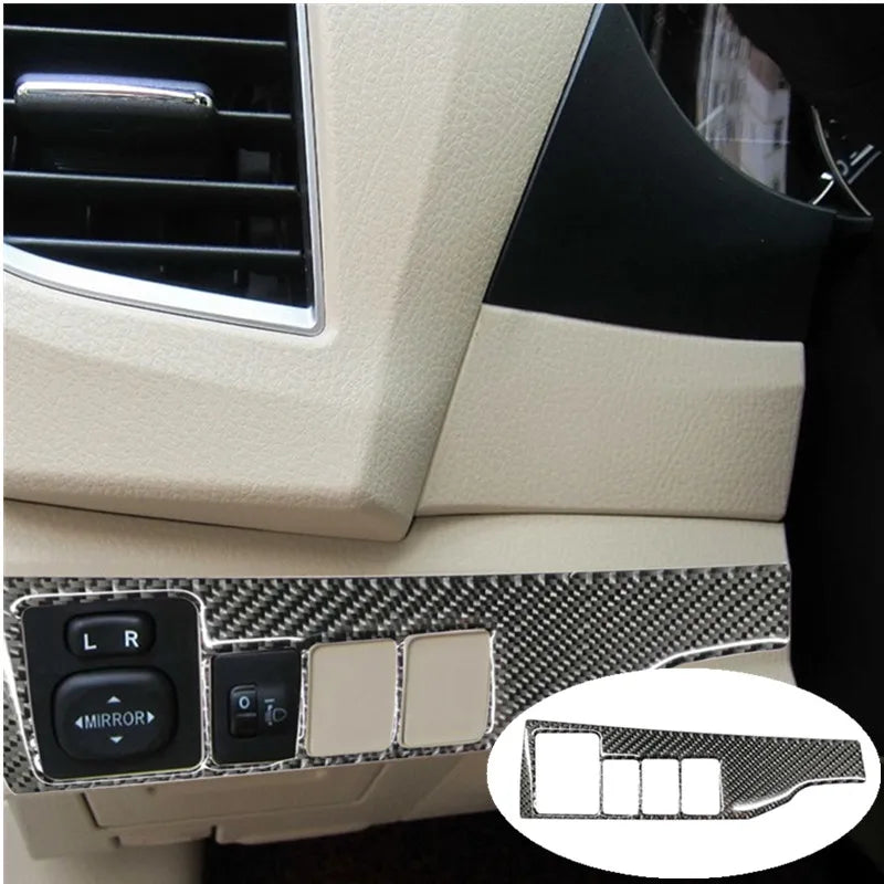 Black Carbon Fiber Car Interior Decoration Protection Sticker Auto Accessories For Toyota Corolla 2014 2015 2016 2017 2018
