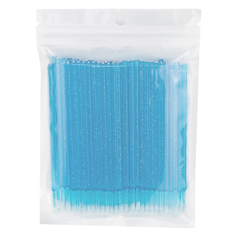 MMAlto 100pcs Eyelash Cleaning Microbrushes – Micro Cotton Swab Makeup Remover & Lash Extension Cleaning Tool | 14 Colors