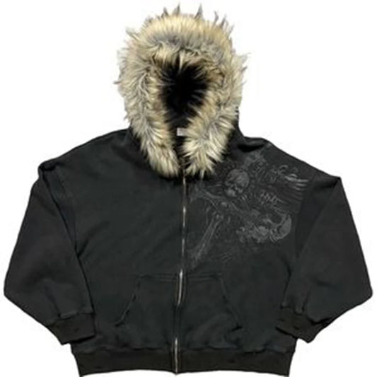 Unisex Thick Zip-Up Hoodie Jacket