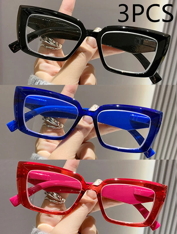 2/3PCS New Cat-eye Reading Glasses Fashionable Simple And Versatile Reading Glasses For Middle-aged And Elderly People 2319