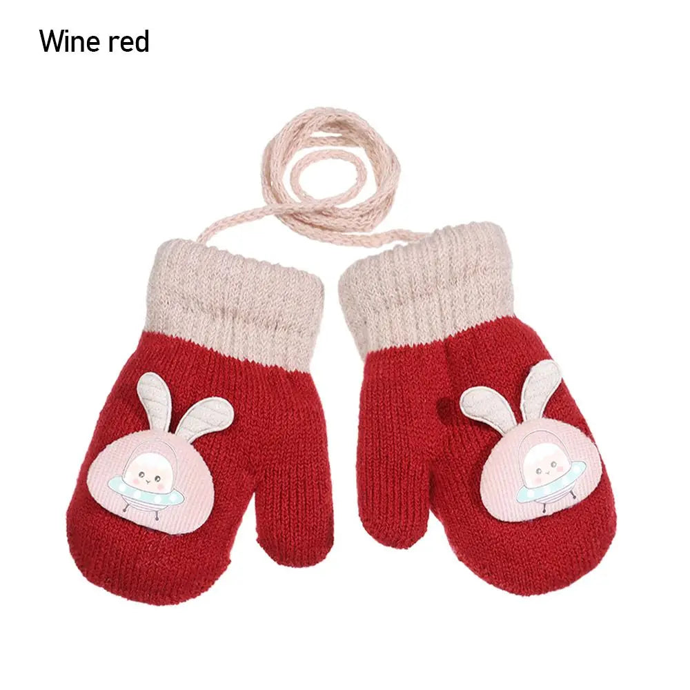 Toddler Rope Knit Mittens - Thick Cute Winter Gloves Ages 1-3 - photo 15