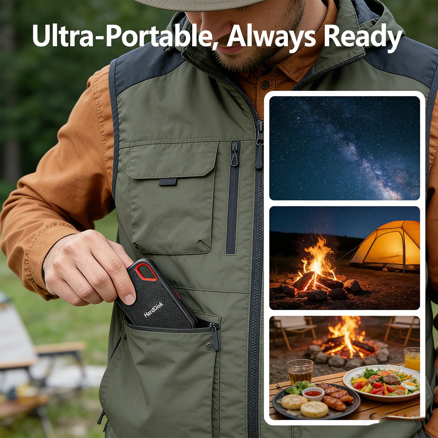 Ultra Thin Portable External SSD Solid State Drive | USB 3.1 Type-C