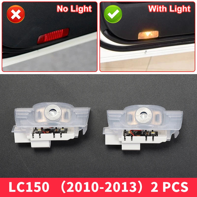 For Toyota Land Cruiser Prado 150 2010-2023 Interior Upgraded  Accessories LC150 FJ150 Car Door Lower Corner light courtesy lamp