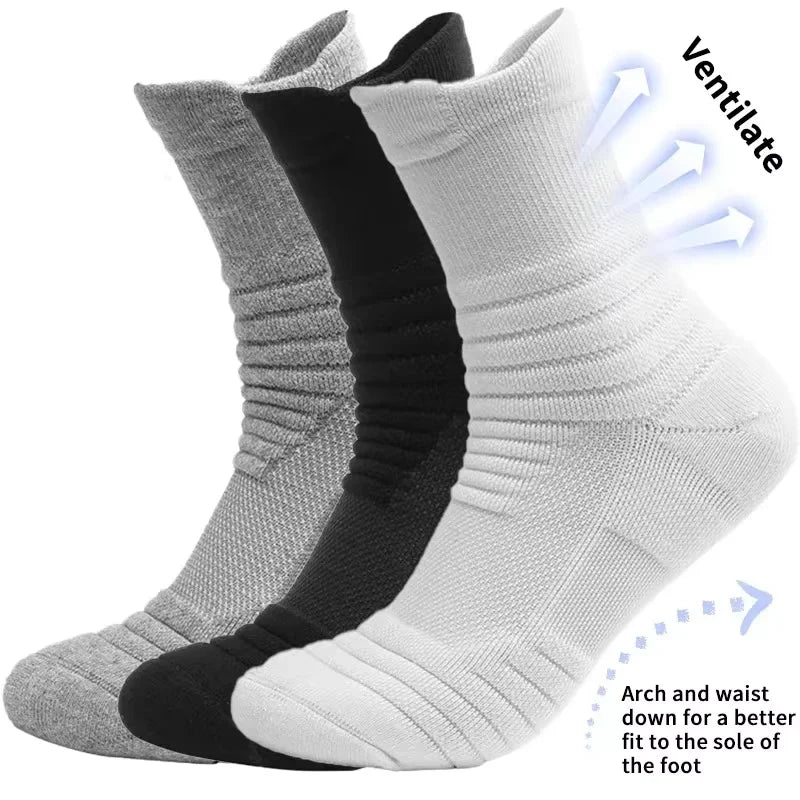 Men's Cotton Blend Crew Socks, 5 or 10 Pairs