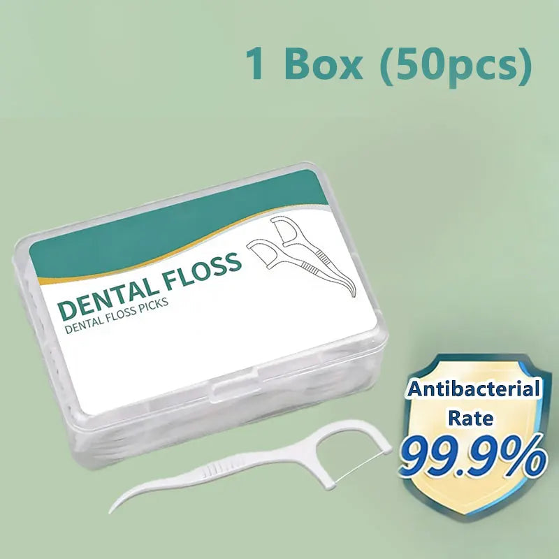 1/2/5/10 Box Portable Disposable Dental Floss Plastic Toothpick High-tension Dental Floss Stick Dental Floss Box ﻿Oral Care