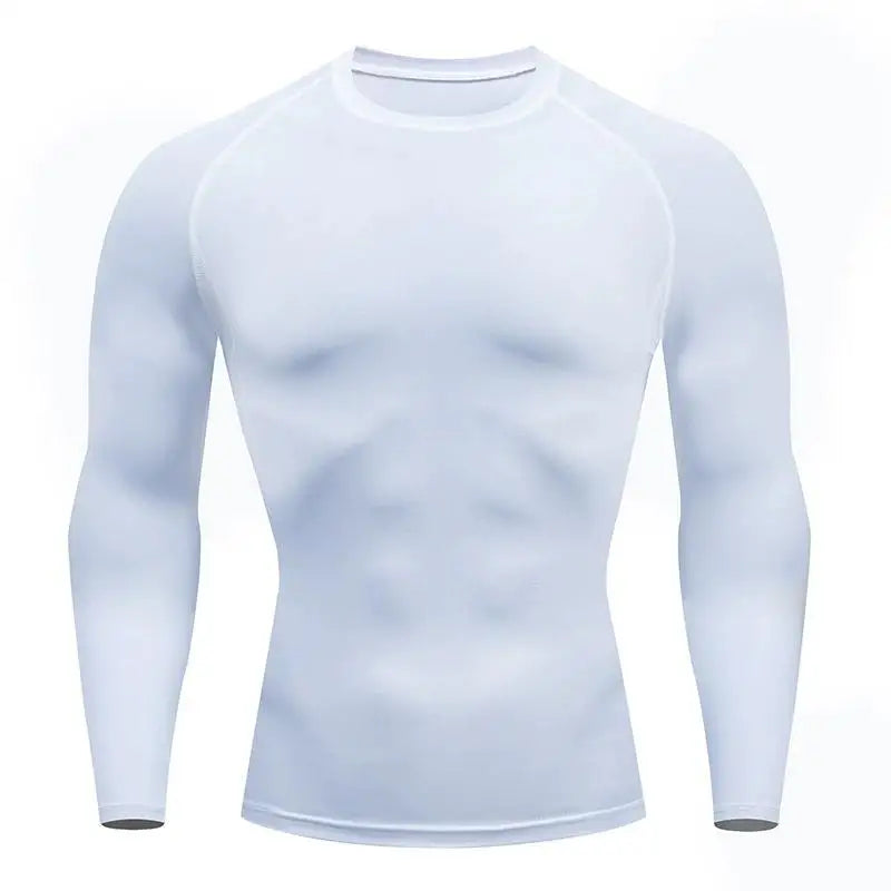 Men's Compression Long-Sleeve Top — Quick-Dry Gym Training & Workout Shirt