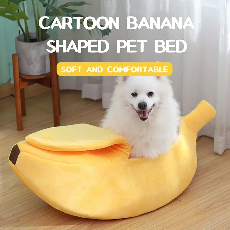 Banana Cat Bed - Cute Cozy Pet Basket for Cats & Small Dogs - photo 3