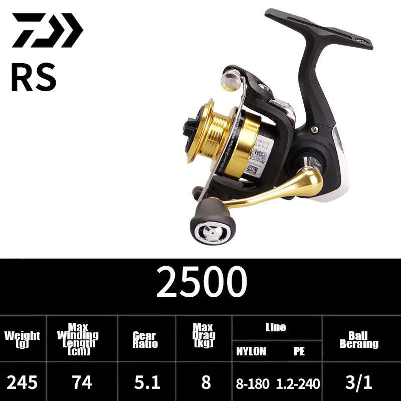 DAIWA 2023 RS 165-280g 3+1 Spinning Reel Lightweight Waterproof Corrosion-proof Fishing Reel For Seawater Freshwater