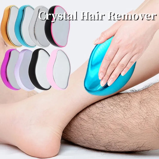 Nano Crystal Painless and Easy Hair Remover Washable Reusable Hair Removal Tools Glass Foot Scrubber Foot Plate File Skin Care