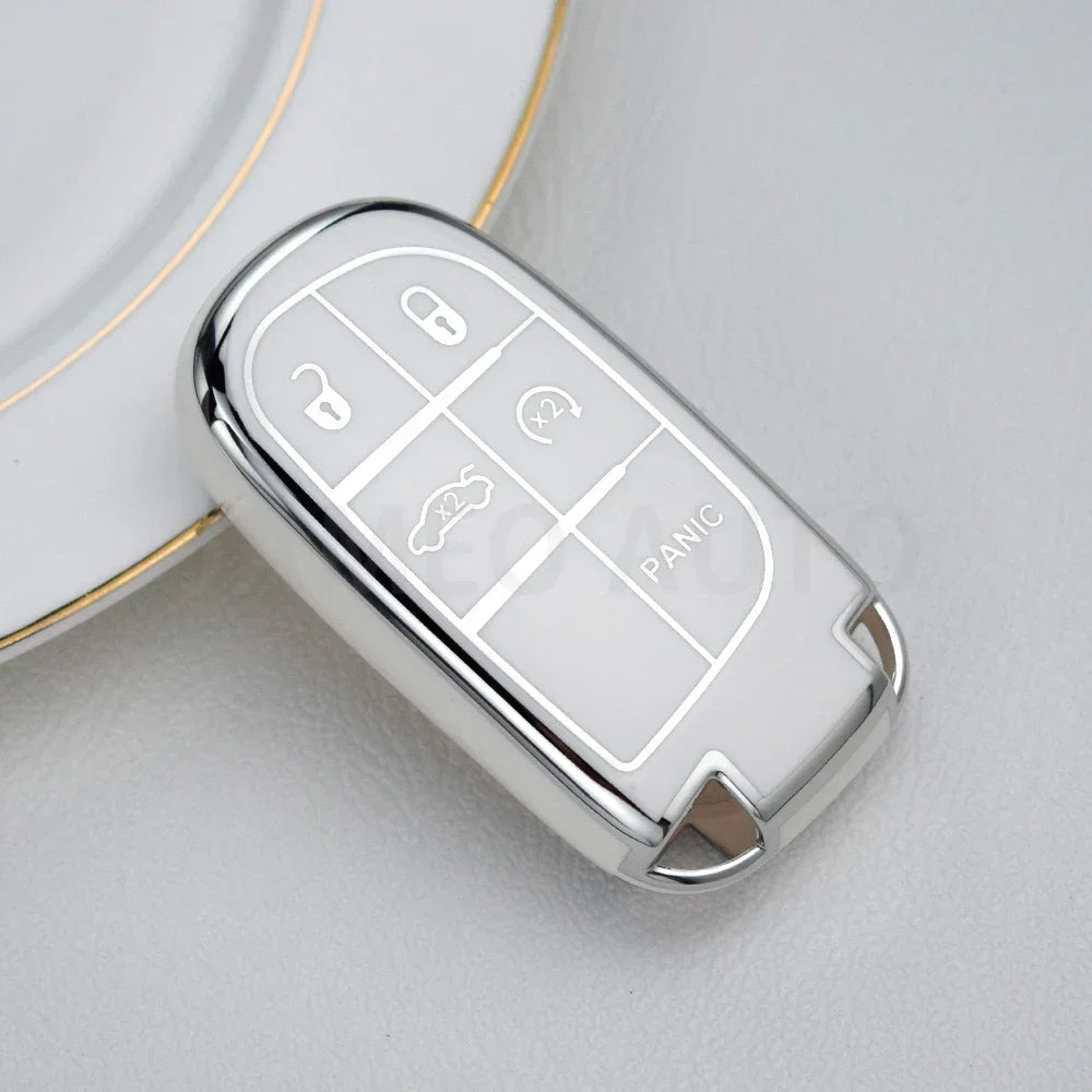 TPU Key Fob Case Cover for Jeep Grand Cherokee, Chrysler 300C, Dodge RAM 1500/Challenger/Dart