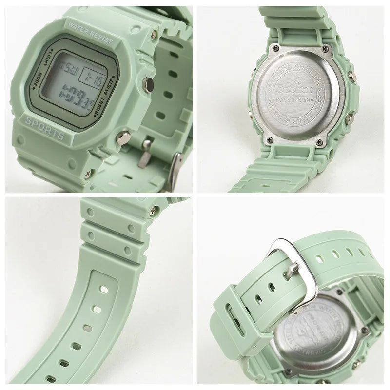 YIKAZE Square Digital Watch – LED Sports Watch for Men, Women & Kids