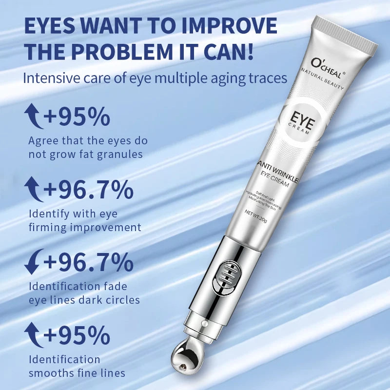 OCHEAL Electric Massage Eye Cream Hyaluronic Acid Firming Fades Fine Lines Eye Care Gel Moisturizing Beauty Eye Skin Care Beauty