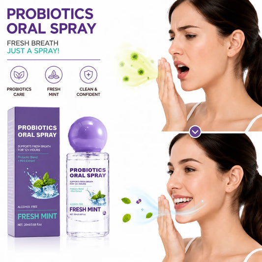 1/3/5pcs Probiotic Fresh Mint Oral Spray, Refreshing Breath Freshener for Daily Oral Care, Quick & Convenient Mouth Spray with C