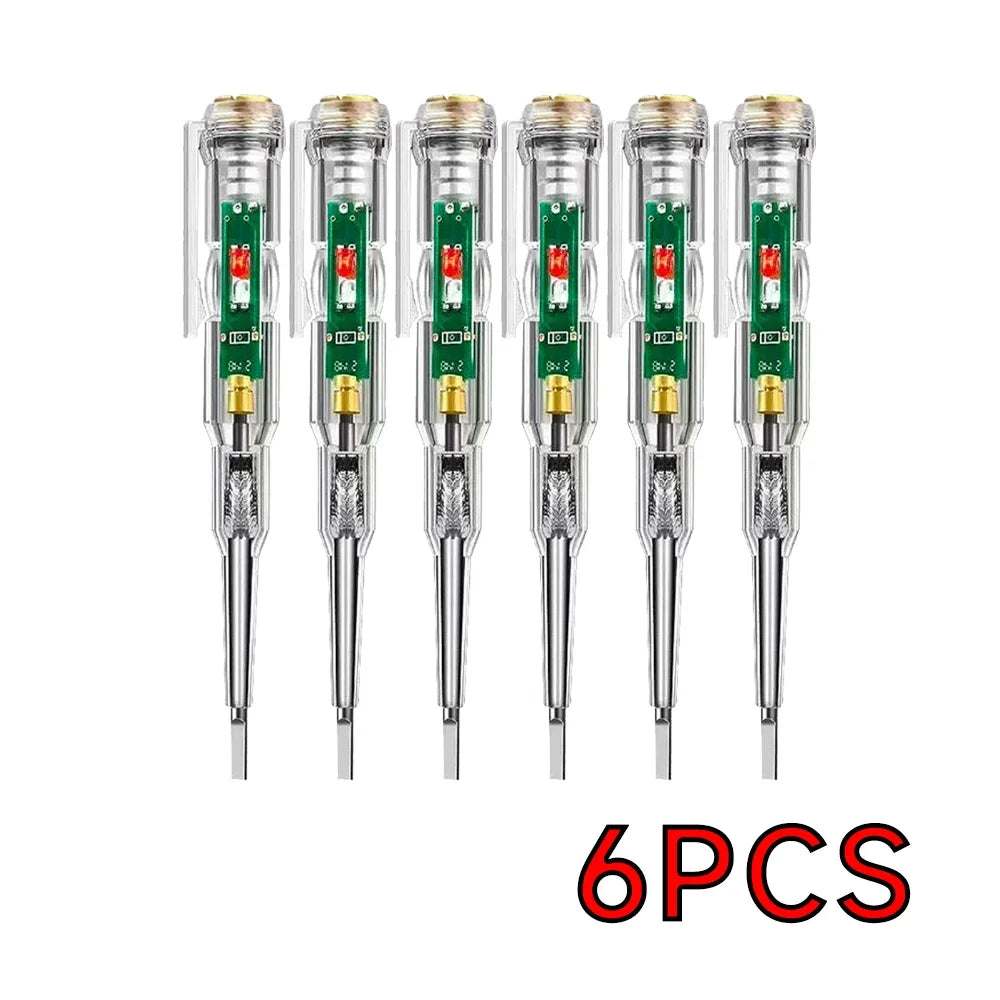 4PCS Non-Contact Voltage Tester Pen Intelligent Electric Screwdriver Power Detector Circuit Tester for Safe Electrical Testing