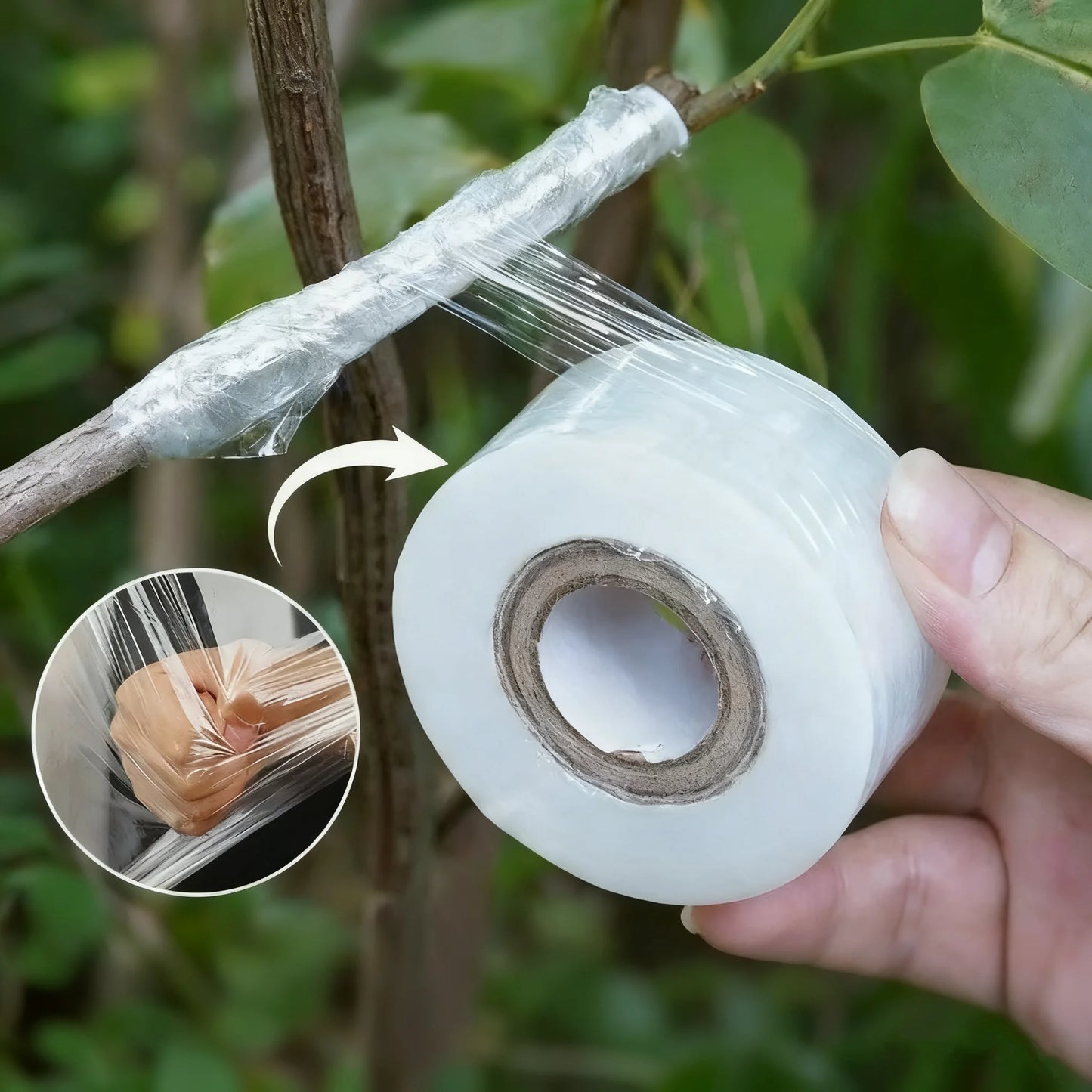 200m Biodegradable Grafting Tape – Eco-Friendly Stretch Graft Binding Film for Plants & Trees