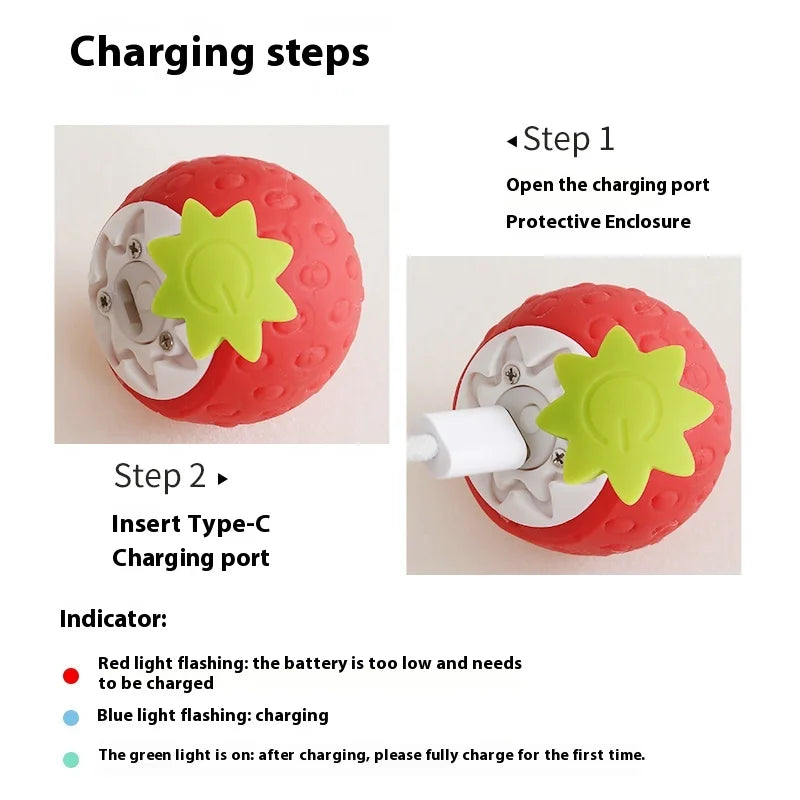 Smart Electric Rolling Cat Toy Ball – USB Rechargeable Automatic Interactive Teaser | Moving Bouncing Ball for Cats