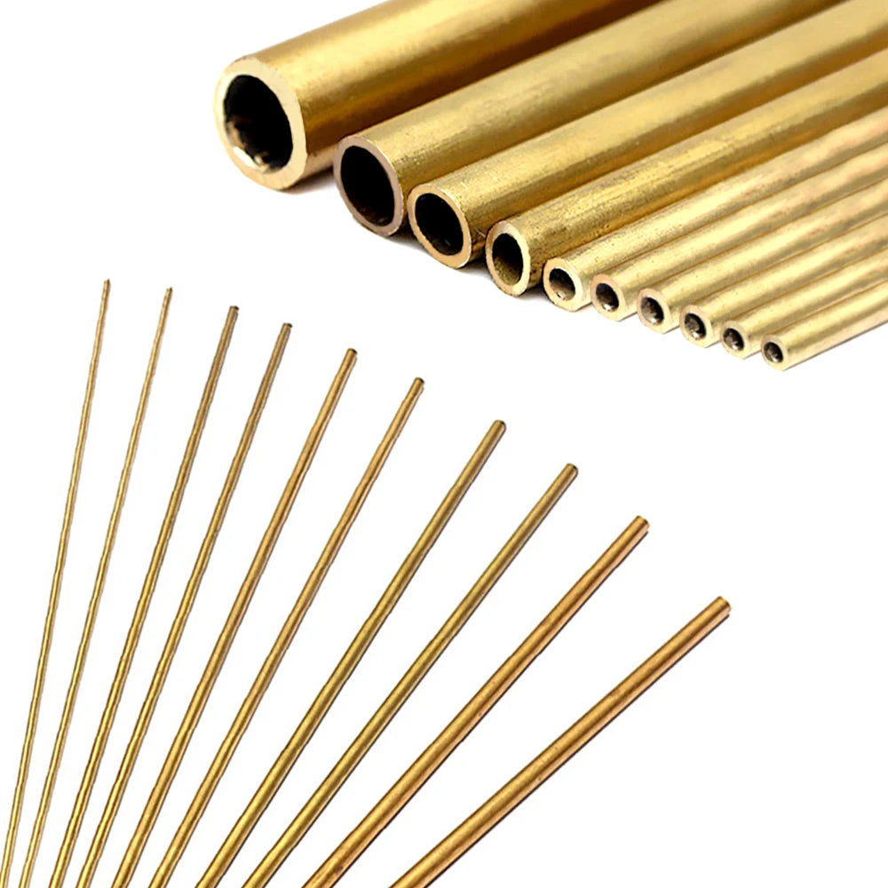 Brass Tubes Diameter 2/3/4/5/6/7/8/9/10/11/12/13/14/15mm Length 300mm 0.5mm Brass Rod Pipe Brass Tube Modelmaking Cutting Tool