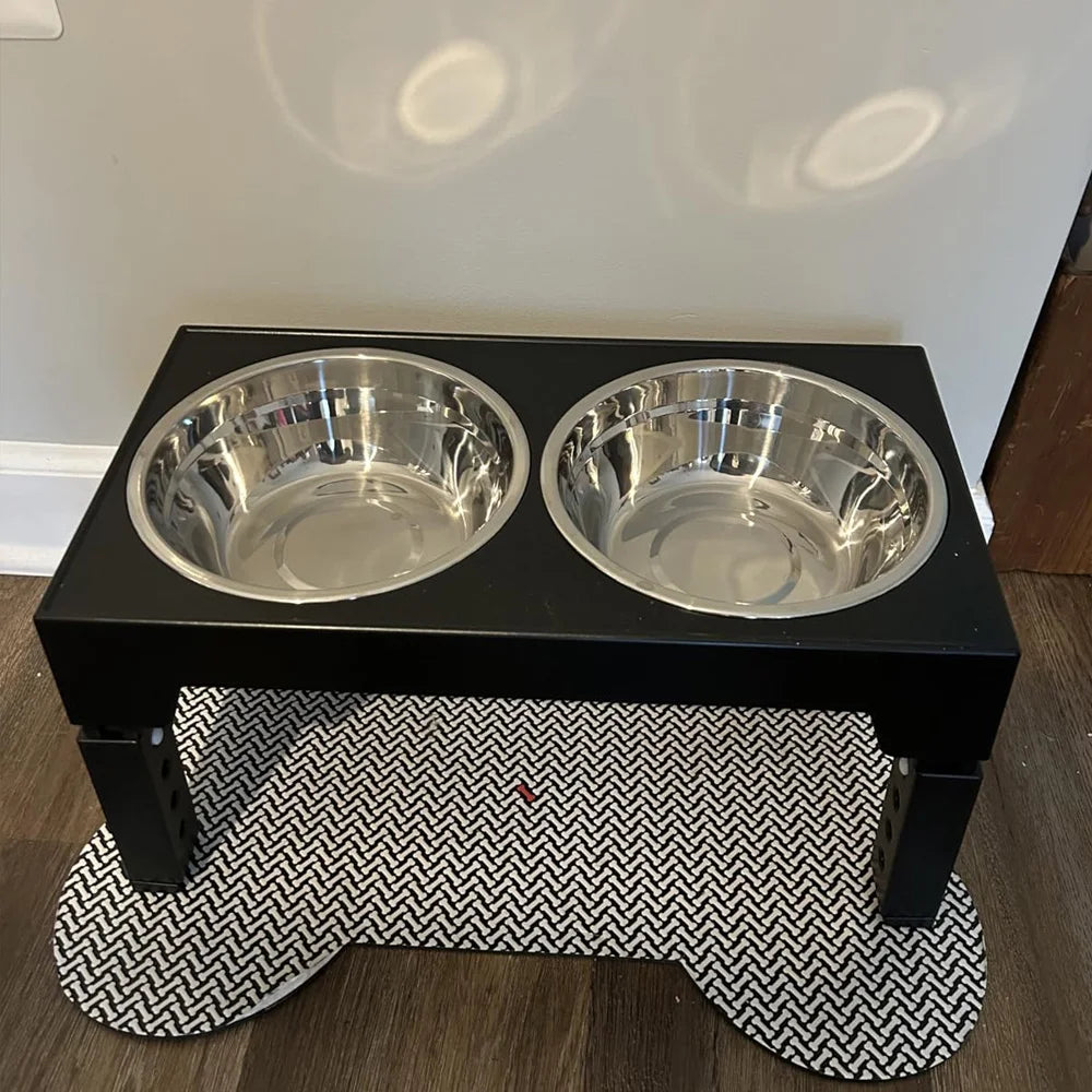 Adjustable Elevated Dog Feeder - Food & Water or Slow Bowl Option - photo 6