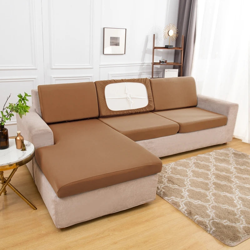 Summer Silk Spandex Seat  Sofa Cushion Cover Pad Protect 2026 Living Room Couch Slipcover 1 2 3 4 Seater Sofa Seat Covers