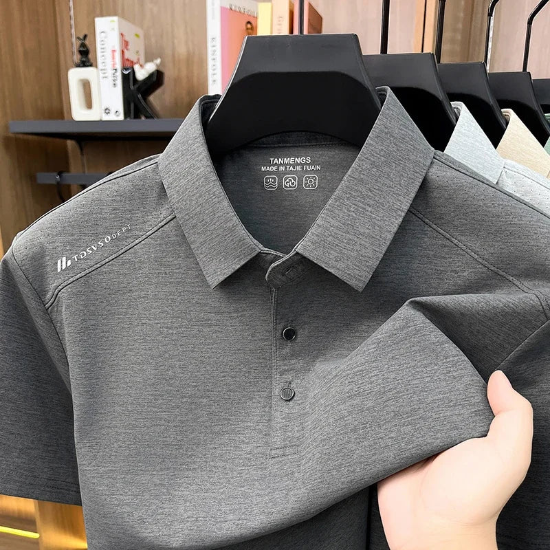 Men's Modern Polo Shirt - Slim Fit, Short Sleeve Business Casual