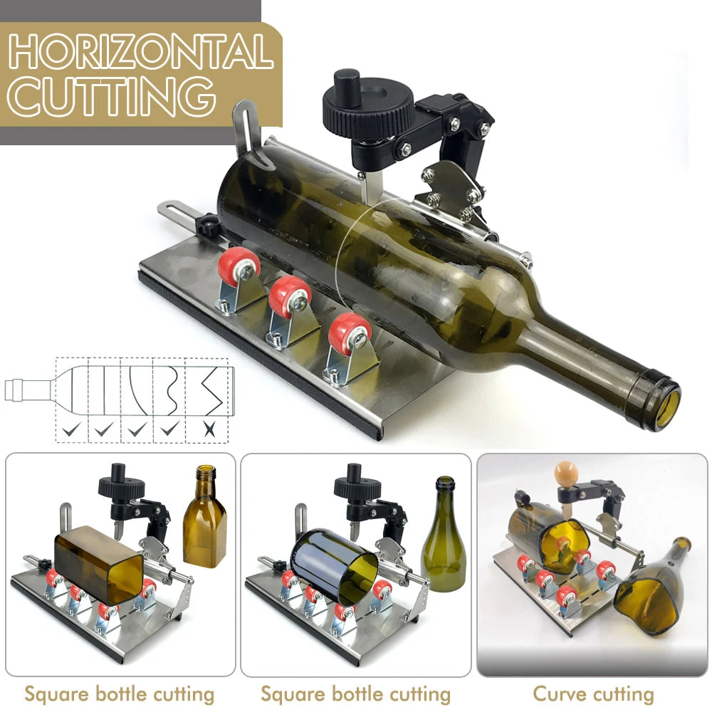 Glass Bottle Cutter Kit, DIY Round & Square Bottle Cutting Tool