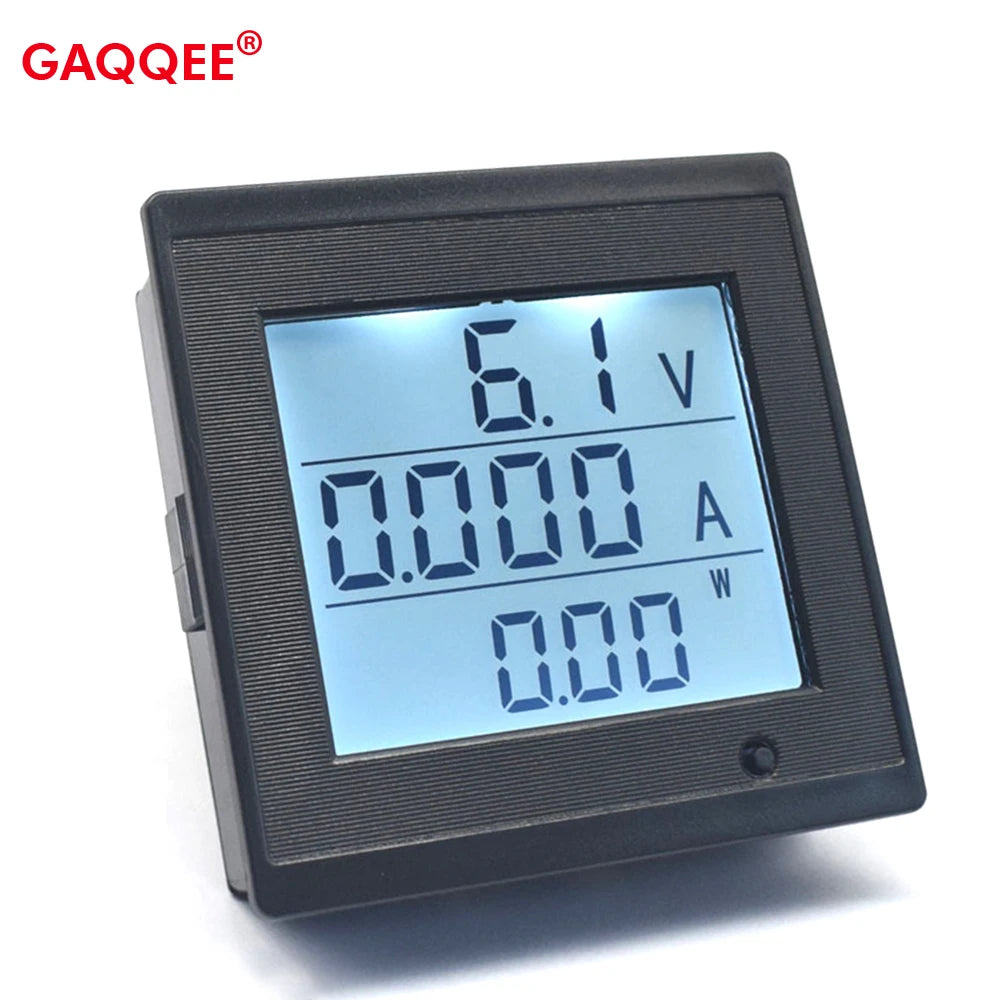 DC 6-200V 20A Voltage Current Meter LCD Digital Display Power Consumption Impedance Multi-Function Meter Tester Tools With Alarm