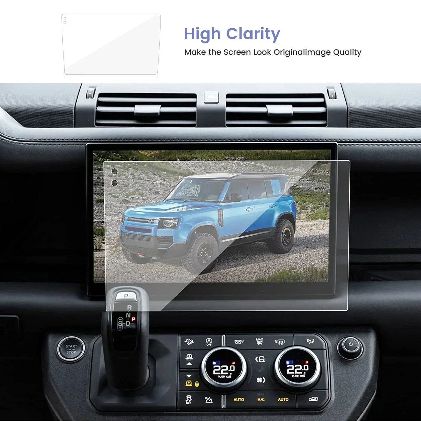 Tempered-Glass Screen Protector for 9" & 10" Car Stereo Touchscreens — HD, Anti-Scratch