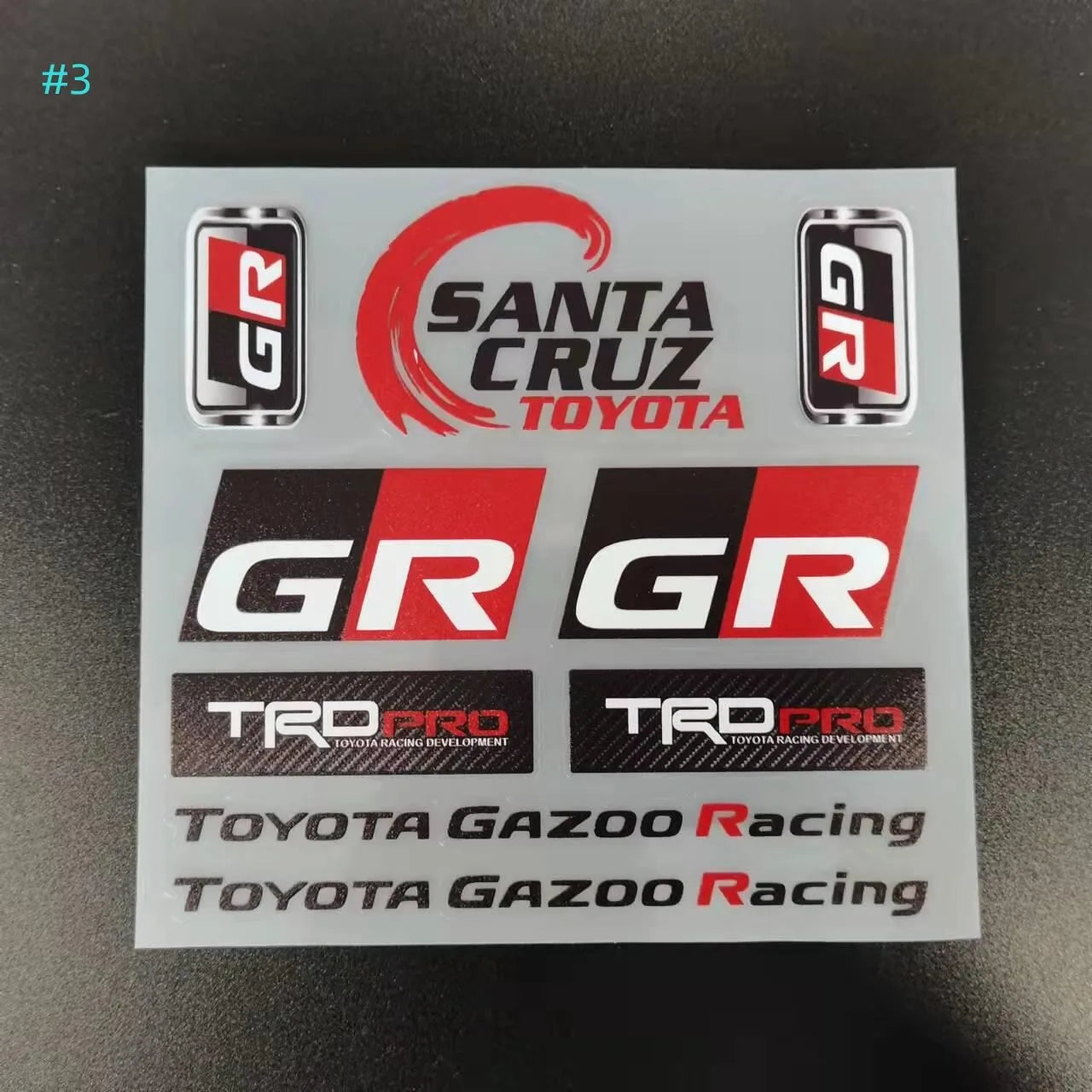 Car Decoration Stickers Reflective Waterproof Stickers Racing Decals For Toyota Yaris GR GAZOO Racing Logo Auris Pruis RAV4 TRD