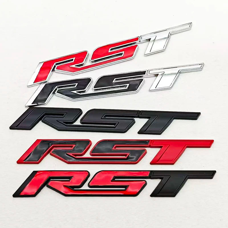 3D Metal Car Sticker Logo RST Emblem Fender Side Rear Trunk Badge For Chevrolet Silverado Tahoe Suburban Traverse Accessories
