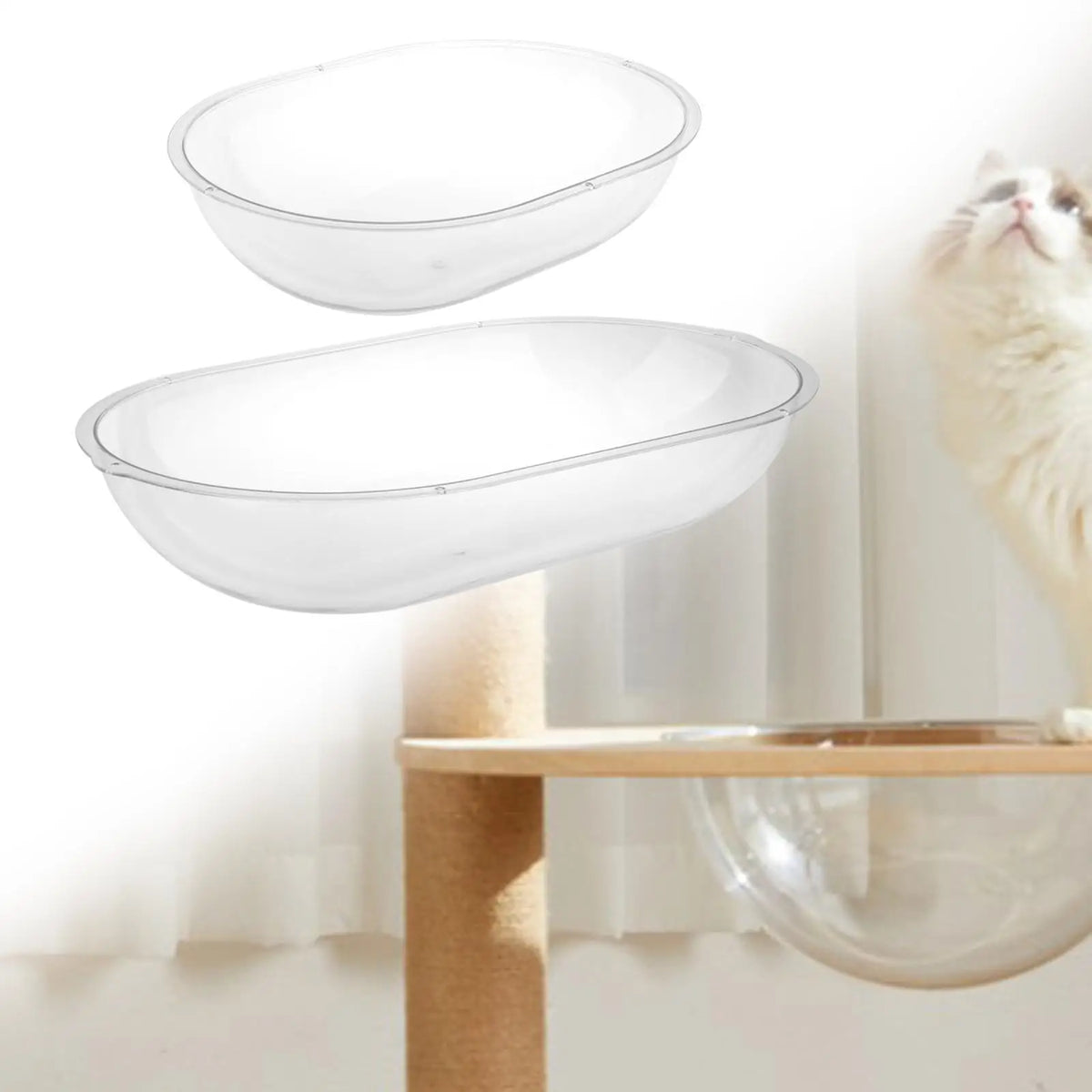 Cat Bed Cat Climbing Frame Accessories Kitten Toy Pet Bed Transparent Decoration