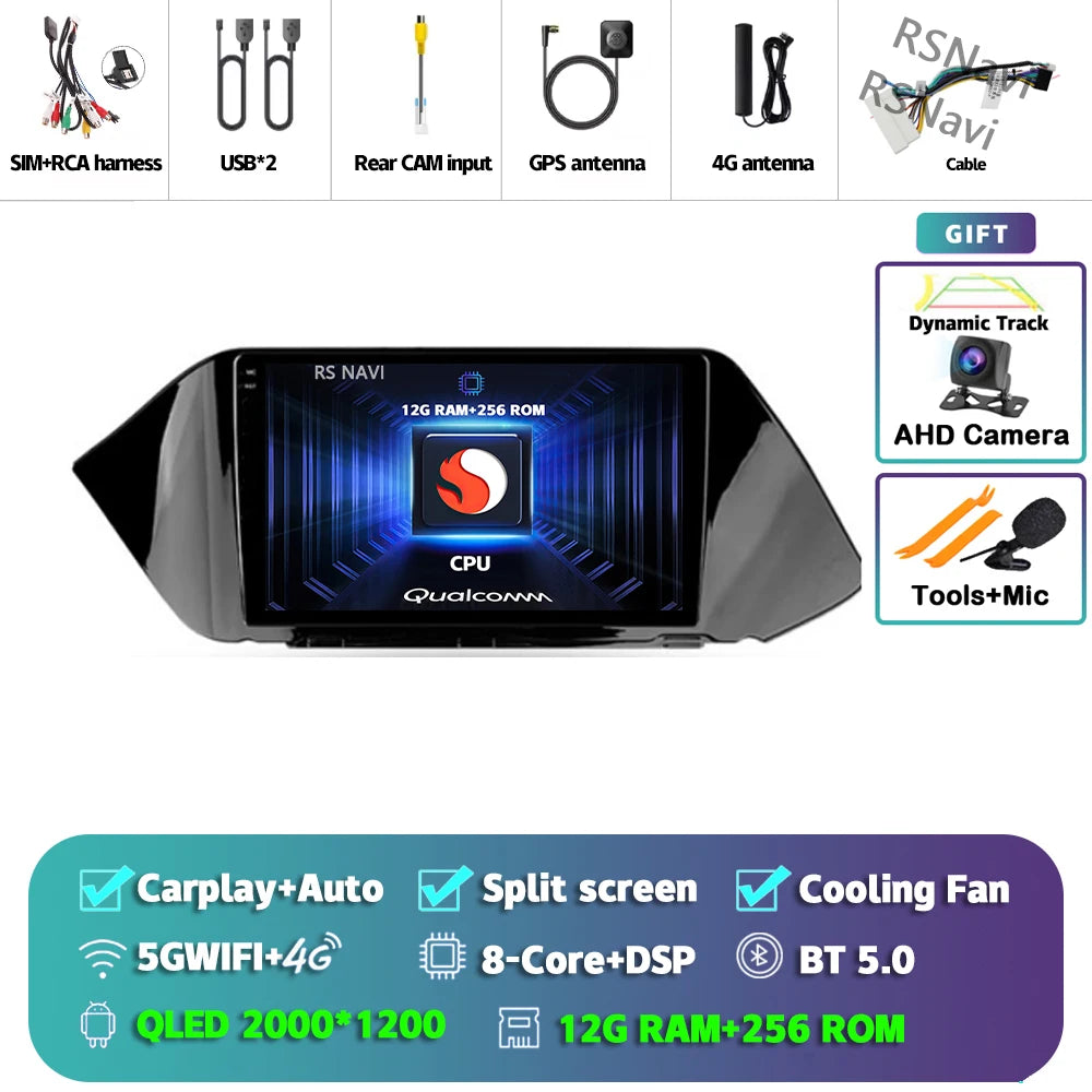 Android 16 Car Radio Multimedia Player For Hyundai Sonata DN8 2019 2020 Carplay Auto WIFI+4G BT Autoradio Stereo DSP Snapdragon