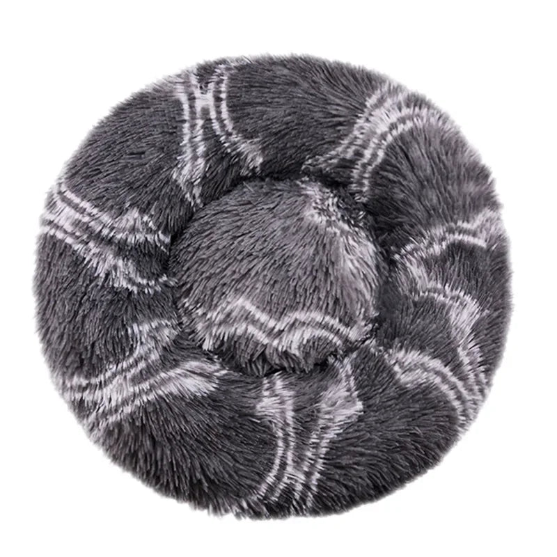 Round Plush Pet Bed — Super-Soft Washable Bed for Cats & Dogs (40–90cm)
