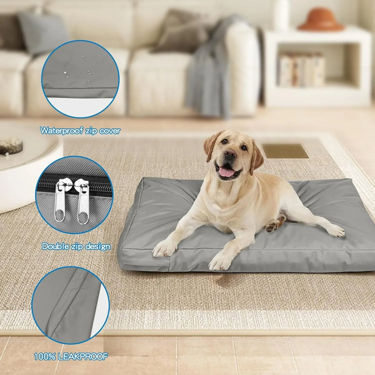 Washable Crate Pad Cover - 210D Oxford Waterproof – photo 2