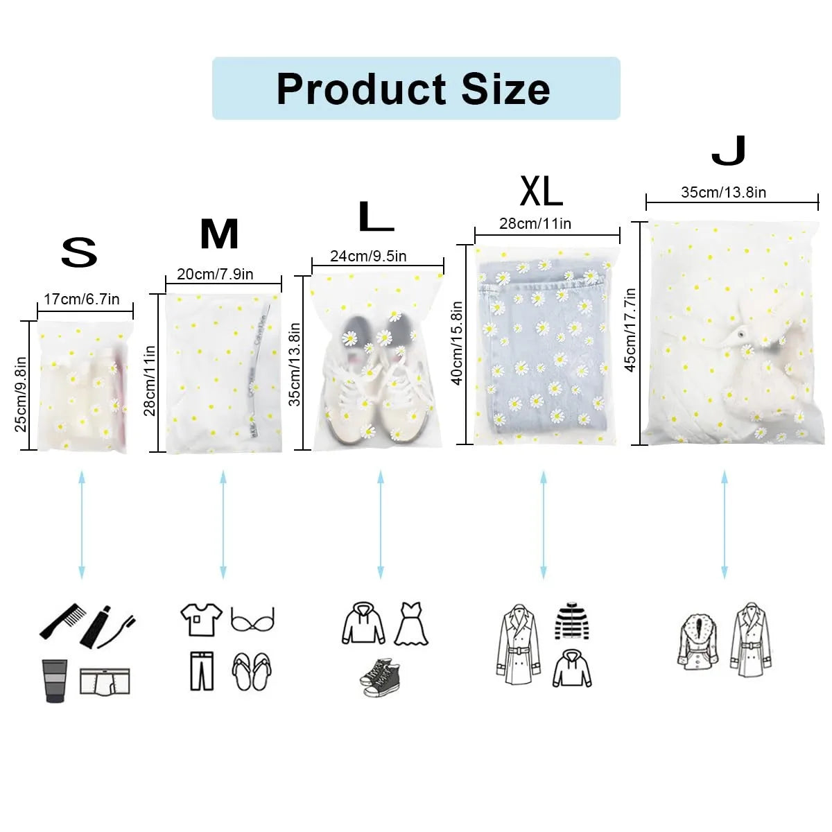 10 Pack Travel Storage Bags for Clothes, Clear Reusable Bags Plastic Ziplock Bags  Luggage Organizer Pouch for Clothes Towels