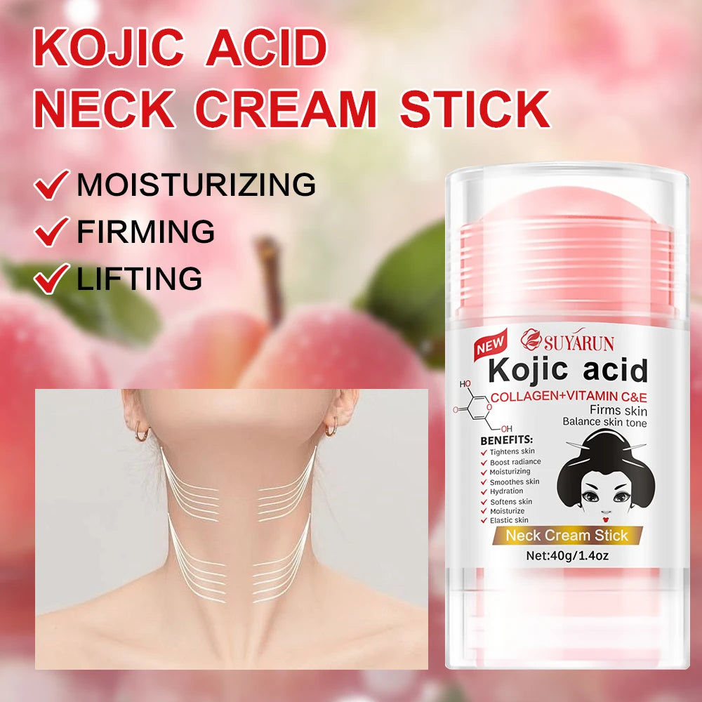 SUYARUN Kojic Acid Care Cream Stick Care Deep moisturizes and nourishes your dry rough skin with neck care cream.