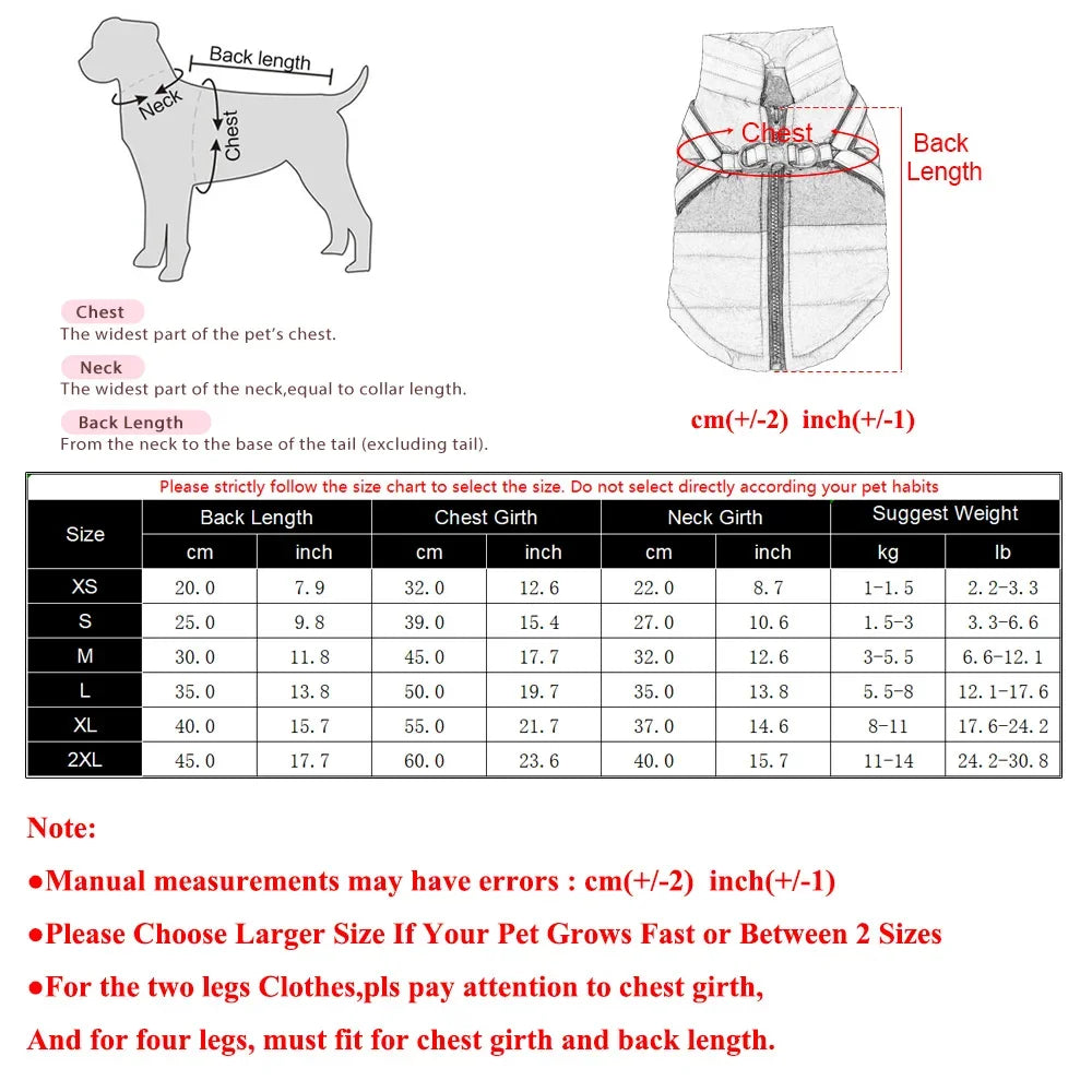 Dog Winter Jacket with Built-In Harness - Reflective Coat for Small Dogs - photo 2